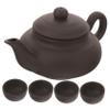 Alipis 1set Ceramic Tea Ware Decorative Teapot and Teacups for Home Office Small Tea Kettle for Friends Family view 1