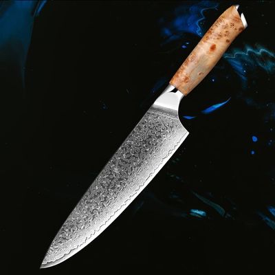 Chef Knife, 8 inch Chef Knife Kitchen Knife VG10 Damascus Steel Meat Sushi Fruit Cutting Gyuto Chef Knife Ergonomic Pakkawood Handle