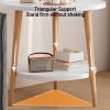 VIQUTRG Round Coffee Table, Double Layer, Center Table, Night Stand, Side Table, Shelving for Small Spaces, Living Room Tables (Color : A, Size : 40CM/15.7IN) view 3
