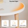 VIQUTRG Round Coffee Table, Double Layer, Center Table, Night Stand, Side Table, Shelving for Small Spaces, Living Room Tables (Color : A, Size : 40CM/15.7IN) view 4