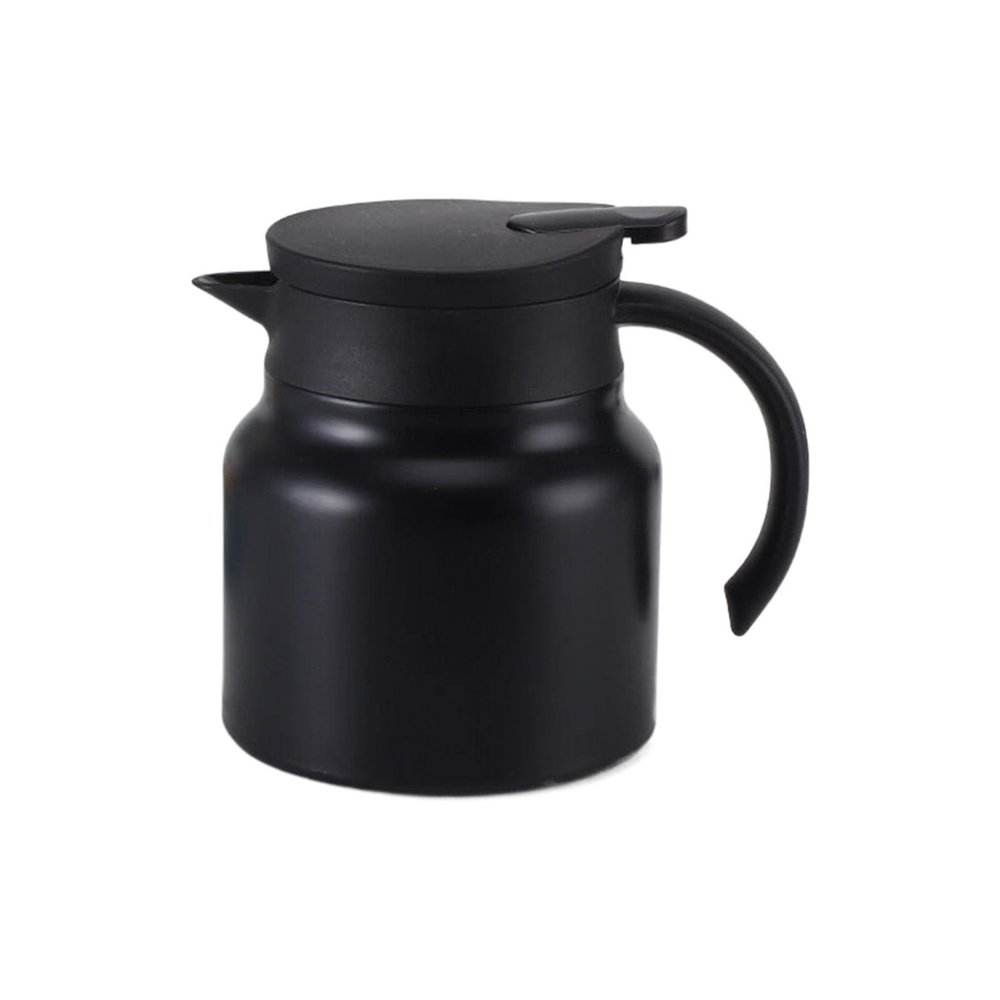 BILIKEYU Portable Stainless Steel Kettle Thermal Kettle Stew Pot Large Capacity Tea Water Separation Intelligent Temperature Display Large Capacity Coffee Pot Home (Black, C)