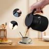 BILIKEYU Portable Stainless Steel Kettle Thermal Kettle Stew Pot Large Capacity Tea Water Separation Intelligent Temperature Display Large Capacity Coffee Pot Home (Black, C) view 4