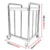 Laundry Sorter Cart Hospital Hotel Large With Bags & Wheels - Stainless Steel Nursery Hamper/Laundry Bin/Dirty Clothes Storage Basket (Blue 555588Cm) view 2