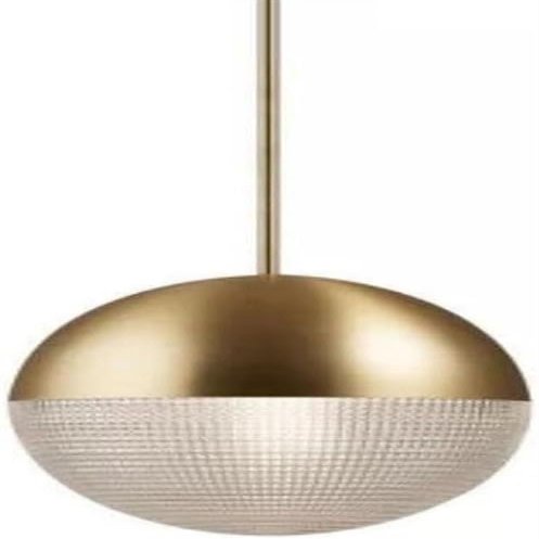 OJRGG Round Milk White Glass Lampshade Chandelier Single Head Nordic Brass E27 Pendant Light Study Room Ceiling Light Fixture for Kitchen Island Living Room Bedroom Bedside Dining Room Hallway(Gold)