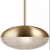 OJRGG Round Milk White Glass Lampshade Chandelier Single Head Nordic Brass E27 Pendant Light Study Room Ceiling Light Fixture for Kitchen Island Living Room Bedroom Bedside Dining Room Hallway(Gold) view 1