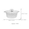 Alipis Aluminum Round Foil Pan With Lids 6Inch Foil Pots Disposable Food Container Multi-use Microwavable Pan Container Take out Round Deep Pot for Hot Pot Soup BBQ 5300ml view 2