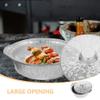 Alipis Aluminum Round Foil Pan With Lids 6Inch Foil Pots Disposable Food Container Multi-use Microwavable Pan Container Take out Round Deep Pot for Hot Pot Soup BBQ 5300ml view 3