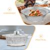 Alipis Aluminum Round Foil Pan With Lids 6Inch Foil Pots Disposable Food Container Multi-use Microwavable Pan Container Take out Round Deep Pot for Hot Pot Soup BBQ 5300ml view 4