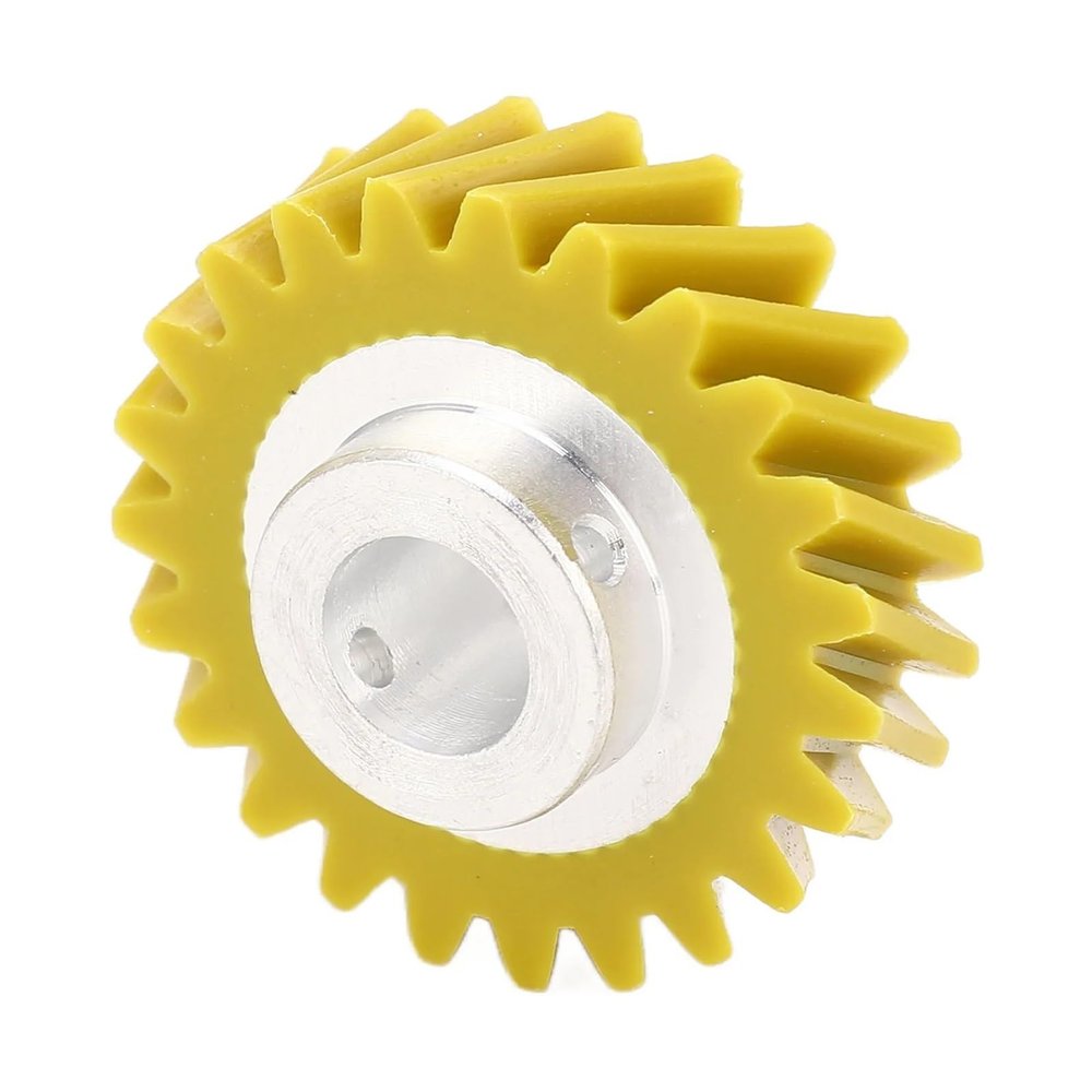 ALturn Mixer Worm Gear Durable Replaceable Yellow Easy to Install W10112253 4cm Stainless Steel Compatible for Mixer Conversion