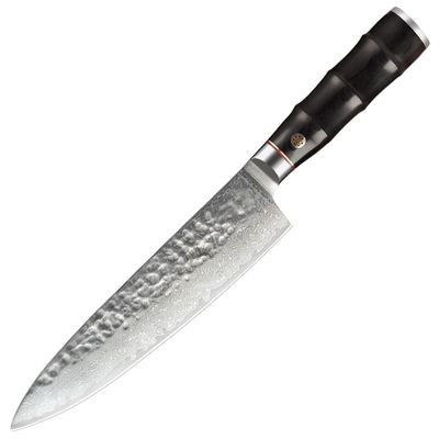 Chef Knife, 8 Inch Professional Chef Kitchen Knife Sharp Damascus Steel Cleaver Vegetable Japanese Santoku Sharp Butcher Bone Knife Cooking Tool