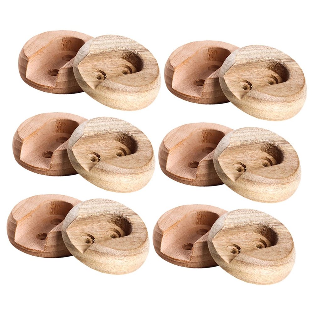 VILLFUL 6pairs Wooden Closet Rod Holders Heavy Duty Closet Pole Sockets for Wardrobe Bathroom Support Brackets Elegant Design for Clothes Hanging Storage