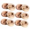 VILLFUL 6pairs Wooden Closet Rod Holders Heavy Duty Closet Pole Sockets for Wardrobe Bathroom Support Brackets Elegant Design for Clothes Hanging Storage view 1