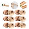 VILLFUL 6pairs Wooden Closet Rod Holders Heavy Duty Closet Pole Sockets for Wardrobe Bathroom Support Brackets Elegant Design for Clothes Hanging Storage view 2