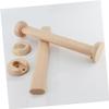VILLFUL 6pairs Wooden Closet Rod Holders Heavy Duty Closet Pole Sockets for Wardrobe Bathroom Support Brackets Elegant Design for Clothes Hanging Storage view 4