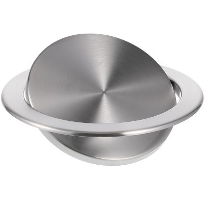 Built-in Trash Can Lid: Stainless Steel Balance Swing Flap Cover for Kitchen Countertop, Round Trash garbage Chute Grommet for Bathroom Vanity Restaurant, Replacement for Opening 7.5-9 Inch