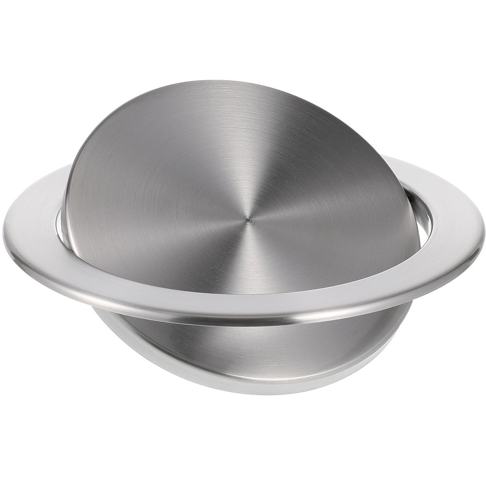 Built-in Trash Can Lid: Stainless Steel Balance Swing Flap Cover for Kitchen Countertop, Round Trash garbage Chute Grommet for Bathroom Vanity Restaurant, Replacement for Opening 7.5-9 Inch