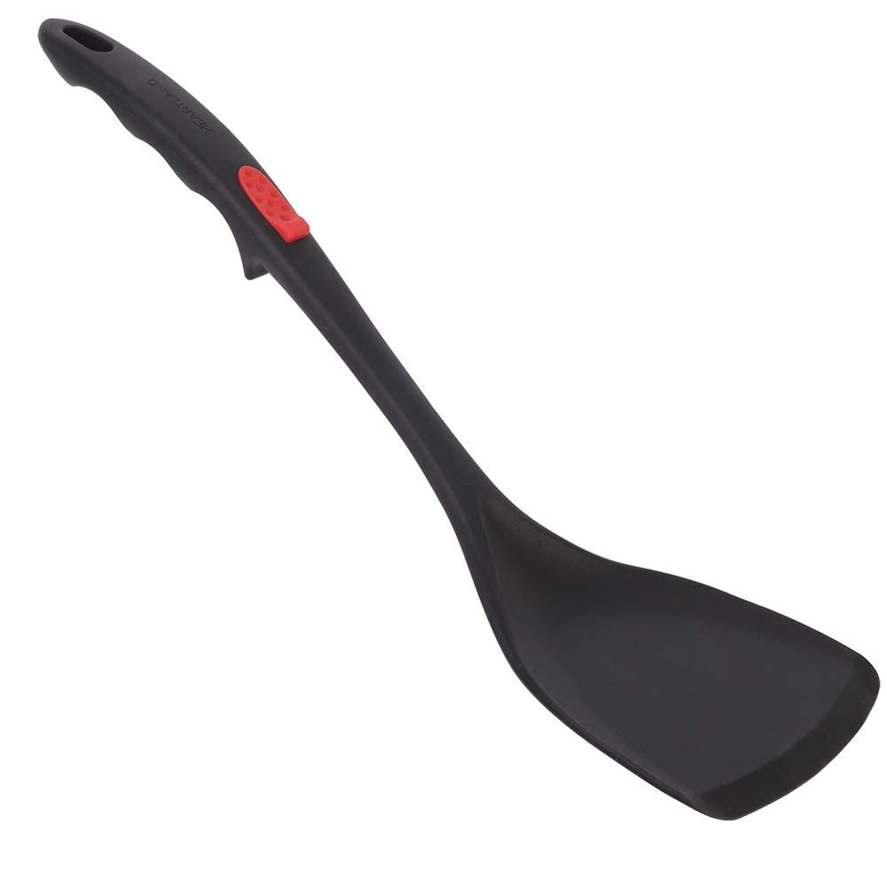 Spatulas Silicone Heat Resistant, Food Scraper Pancake Spatula Jar Spatula Baking Spatula Cooking Spatula for Home Bakery(Black)