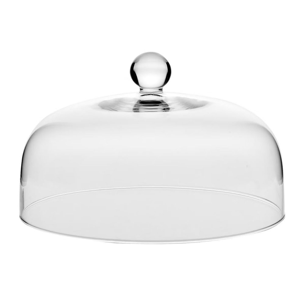 Barski Glass - Cake Dome - with Knob - 10" Diameter - Elegant Design - Made in Europe