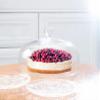 Barski Glass - Cake Dome - with Knob - 10" Diameter - Elegant Design - Made in Europe view 2