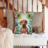Caroline's Treasures Luau Party Decorative Throw Pillow, 14Hx14W, Rhodesian Ridgeback 6507 view 3