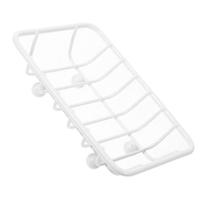 ABOOFAN Soap Holder Soap Container Soap Bar Holder for Shower Soap Rack Soap Case Soap Dish Holder Bathroom Soap Dish Shower Soap Dish Wrought Iron Metal Travel Sponge, 12.00X9.00X3.00CM, White