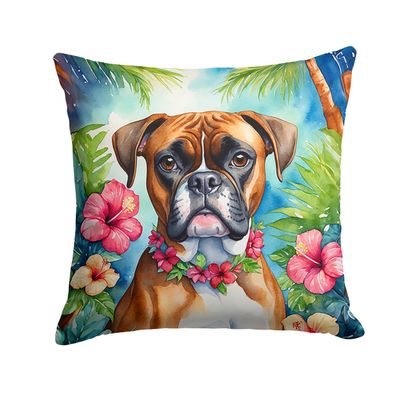 Caroline's Treasures Luau Party Decorative Throw Pillow, 18Hx18W, Boxer 6388