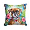 Caroline's Treasures Luau Party Decorative Throw Pillow, 18Hx18W, Boxer 6388 view 1