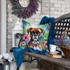 Caroline's Treasures Luau Party Decorative Throw Pillow, 18Hx18W, Boxer 6388 view 4