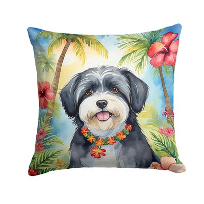 Caroline's Treasures Luau Party Decorative Throw Pillow, 18Hx18W, Havanese 6451