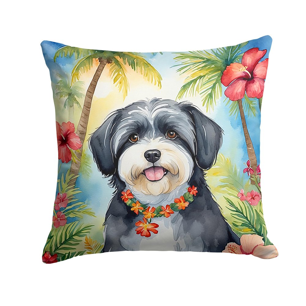 Caroline's Treasures Luau Party Decorative Throw Pillow, 18Hx18W, Havanese 6451