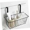 2pcs Hanging Wire Basket Organizer Iron Black for Kitchen Cabinets view 2