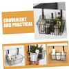 2pcs Hanging Wire Basket Organizer Iron Black for Kitchen Cabinets view 3