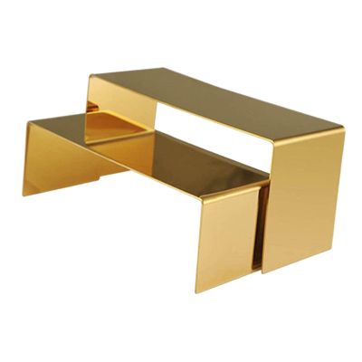 YWJLQH Metal Display Stand Showcase Fixtures Mirror for Clothing Stores Heels, Rose Gold