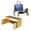 YWJLQH Metal Display Stand Showcase Fixtures Mirror for Clothing Stores Heels, Rose Gold view 3