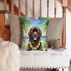 Caroline's Treasures Luau Party Decorative Throw Pillow, 14Hx14W, Newfoundland 6478 view 3