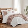 Levtex Home Mills Waffle Twin/Twin XL Comforter Set (68x88in) with 1 Pillow Sham (26x20in) - Bright White - 100% Cotton Twin Size Comforter Set - Soft, Pre-Washed view 2