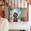 Caroline's Treasures Luau Party Decorative Throw Pillow, 14Hx14W, Labradoodle 6462 view 3