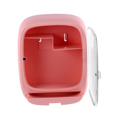 Ciieeo 1pc Wall-mounted Cosmetic Organizer Multi-purpose Storage Rack for Bathroom and Shower Punch Design for Easy Installation Pink