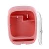 Ciieeo 1pc Wall-mounted Cosmetic Organizer Multi-purpose Storage Rack for Bathroom and Shower Punch Design for Easy Installation Pink view 1