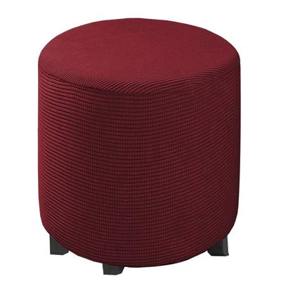 BLLMTEAR Ottoman Cover Slipcover Round Foot Stool Cover 30/33/35/40, Footstool Cover, Footrest Ottoman Covers, Foot Pouffe Protector with Elastic Bottom,Washable (Color : 2, Size : D30xH30cm/12x12in)