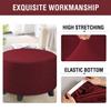 BLLMTEAR Ottoman Cover Slipcover Round Foot Stool Cover 30/33/35/40, Footstool Cover, Footrest Ottoman Covers, Foot Pouffe Protector with Elastic Bottom,Washable (Color : 2, Size : D30xH30cm/12x12in) view 2