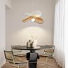 WEitol Woven Rattan Dining RoomHanging Lamp|Retro Zen Wabi Sabi Style B&B Bedroom Pendant Lightled|Tea Room Study Room Personalized Creative Bar Chandeliers view 2