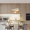 WEitol Woven Rattan Dining RoomHanging Lamp|Retro Zen Wabi Sabi Style B&B Bedroom Pendant Lightled|Tea Room Study Room Personalized Creative Bar Chandeliers view 3