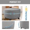 BLLMTEAR Ottoman Cover Slipcover Round Foot Stool Cover 30/33/35/40, Footstool Cover, Footrest Ottoman Covers, Foot Pouffe Protector with Elastic Bottom,Washable (Color : 4, Size : D30xH30cm/12x12in) view 4