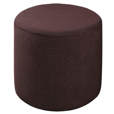 BLLMTEAR Ottoman Cover Slipcover Round Foot Stool Cover 30/33/35/40, Footstool Cover, Footrest Ottoman Covers, Foot Pouffe Protector with Elastic Bottom,Washable (Color : 7, Size : Diameter22in/55cm)