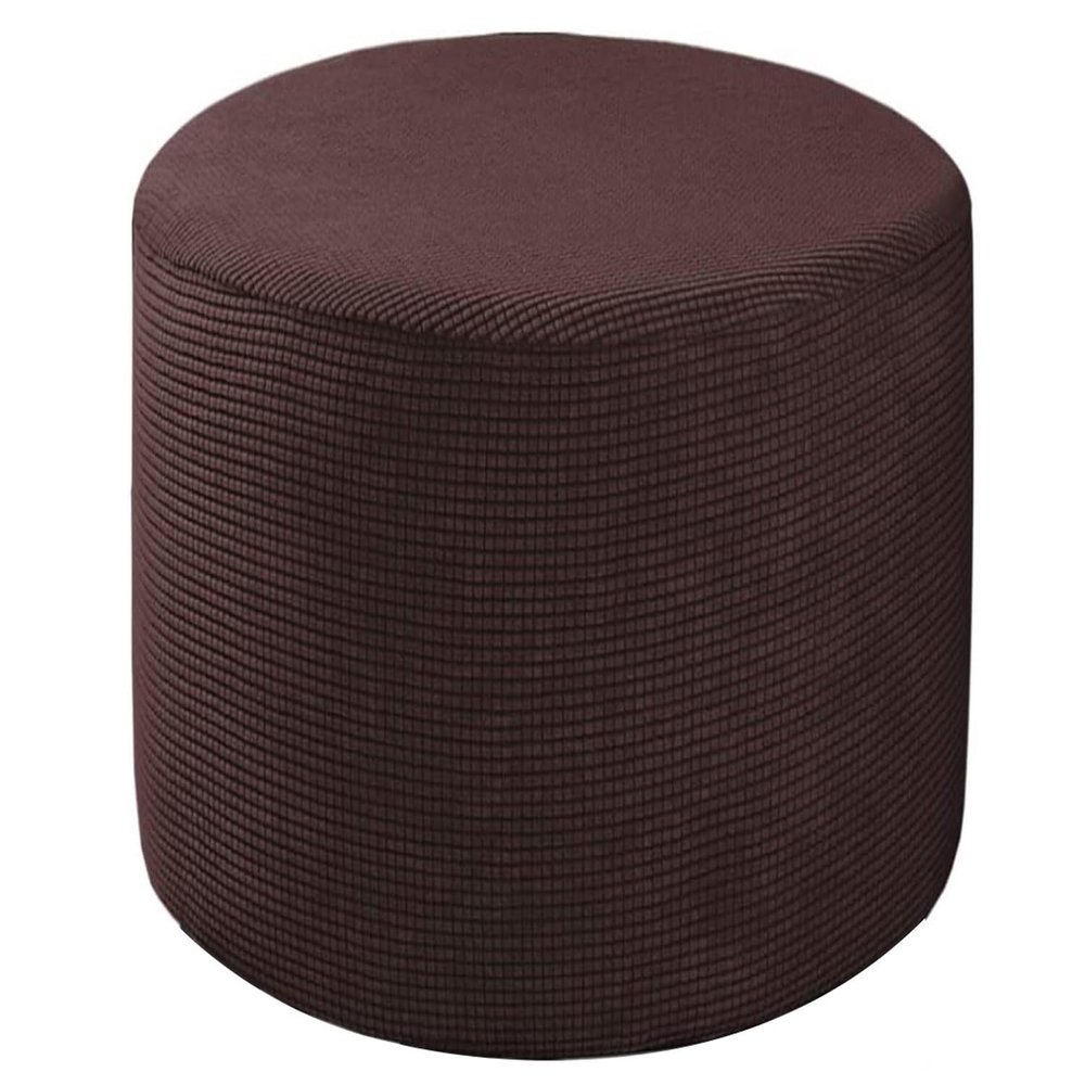 BLLMTEAR Ottoman Cover Slipcover Round Foot Stool Cover 30/33/35/40, Footstool Cover, Footrest Ottoman Covers, Foot Pouffe Protector with Elastic Bottom,Washable (Color : 7, Size : Diameter22in/55cm)