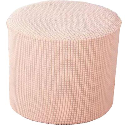 BLLMTEAR Ottoman Cover Slipcover Round Foot Stool Cover 30/33/35/40, Footstool Cover, Footrest Ottoman Covers, Foot Pouffe Protector with Elastic Bottom,Washable (Color : 8, Size : D33xH33cm/13x13in)