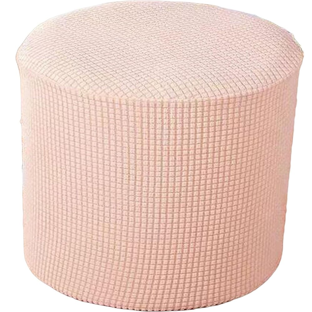 BLLMTEAR Ottoman Cover Slipcover Round Foot Stool Cover 30/33/35/40, Footstool Cover, Footrest Ottoman Covers, Foot Pouffe Protector with Elastic Bottom,Washable (Color : 8, Size : D33xH33cm/13x13in)