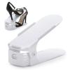 AKYLDI Shoe Slot Organizer, Adjustable Shoe Slot Organizer, Double Deck Shoe Organizer Space Saver for Freestanding Stacking Shoe Holder,White-25 view 1
