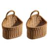 JOEBO 2Pcs Woven Hanging Basket Wicker Hanging Storage Basket Organizer Wicker Hanging Storage Bins Seagrass Wall Basket Garden Plant Baskets for Home Wedding Decorations view 1